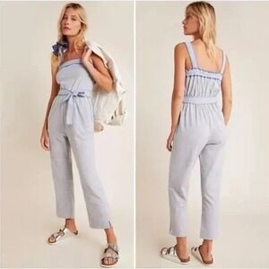 Anthropologie Saturday Sunday Madeline Jumpsuit‎ Gray Terry SZ XS